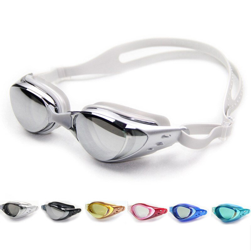 Free   200 Pieces Plating plain frame-fog swim goggles whole Swim Eyewear Glasses 6 colors